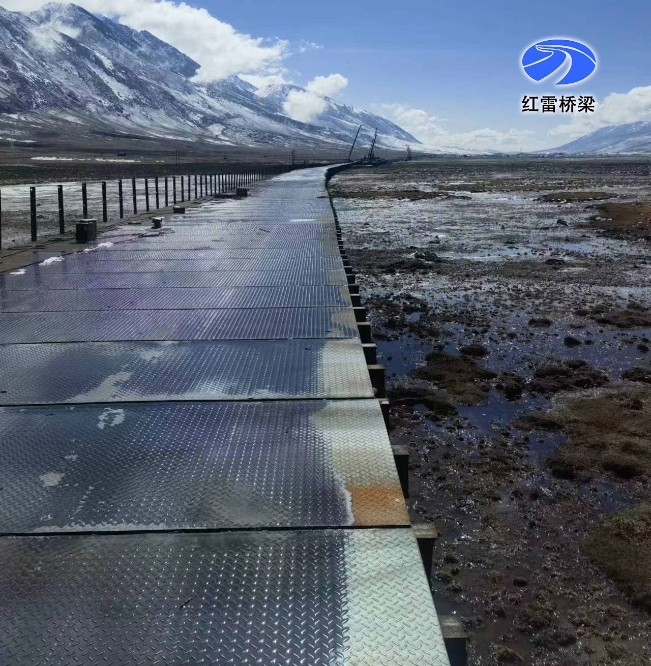 川藏鐵路雅安至昌都段無(wú)量河濕地公園范圍伴橋施工便道